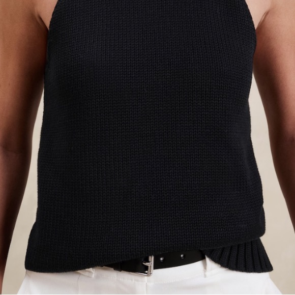 NWT BANANA REPUBLIC COTTON-SILK SWEATER TANK - Picture 3 of 6